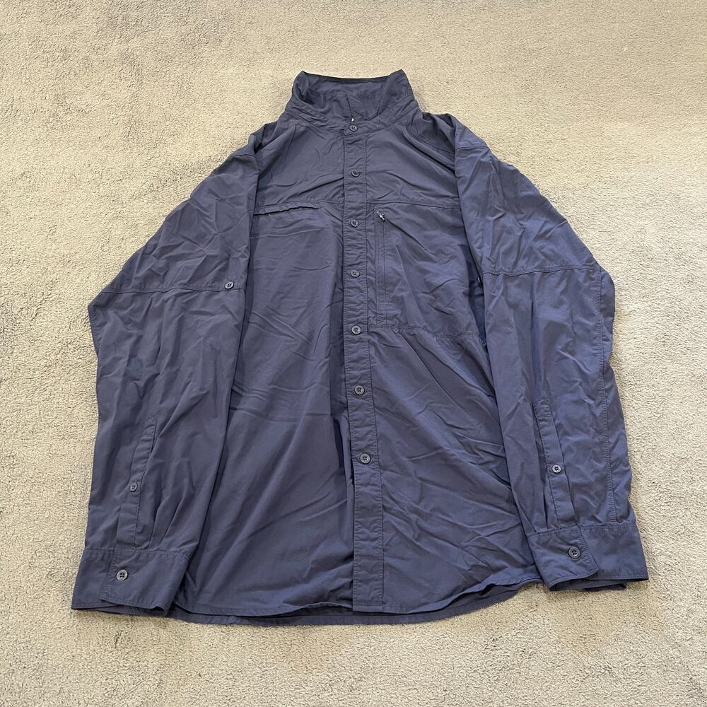 The North Face Navy Blue Casual Long Sleeve Button Down Shirt Men's Size 2XL